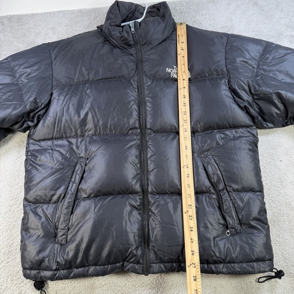 The North Face Jacket Mens Large Black 1996 Nuptse Retro 700 Down Puffer Hooded - Picture 5 of 13